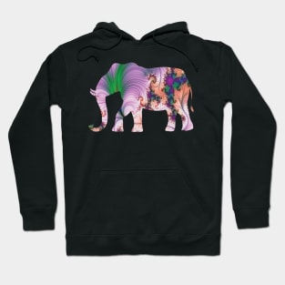 For elephants fans | Aesthetic Multicolored Elephant Hoodie